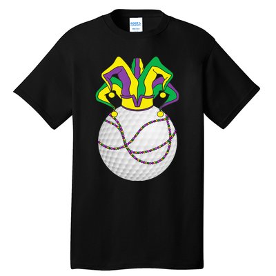 Mardi Gras Golf Jester Hat Funny Festival Party Tall T-Shirt