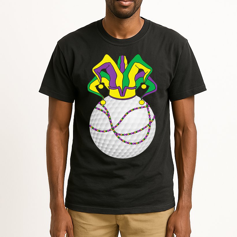 Mardi Gras Golf Jester Hat Funny Festival Party Tall T-Shirt