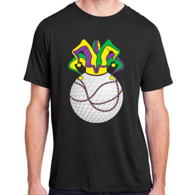 Mardi Gras Golf Jester Hat Funny Festival Party Adult ChromaSoft Performance T-Shirt