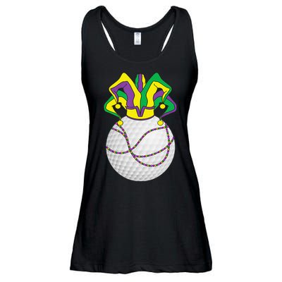 Mardi Gras Golf Jester Hat Funny Festival Party Ladies Essential Flowy Tank