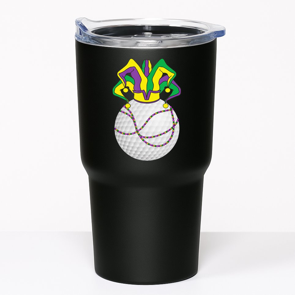 Mardi Gras Golf Jester Hat Funny Festival Party Tumbler