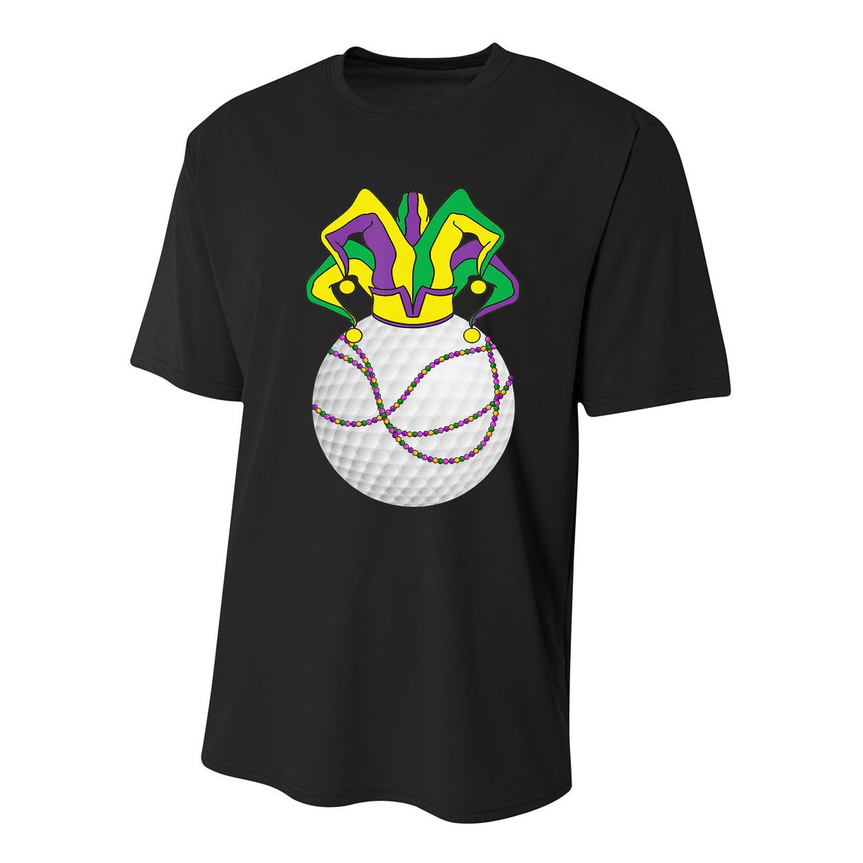 Mardi Gras Golf Jester Hat Funny Festival Party Youth Performance Sprint T-Shirt