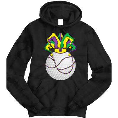 Mardi Gras Golf Jester Hat Funny Festival Party Tie Dye Hoodie