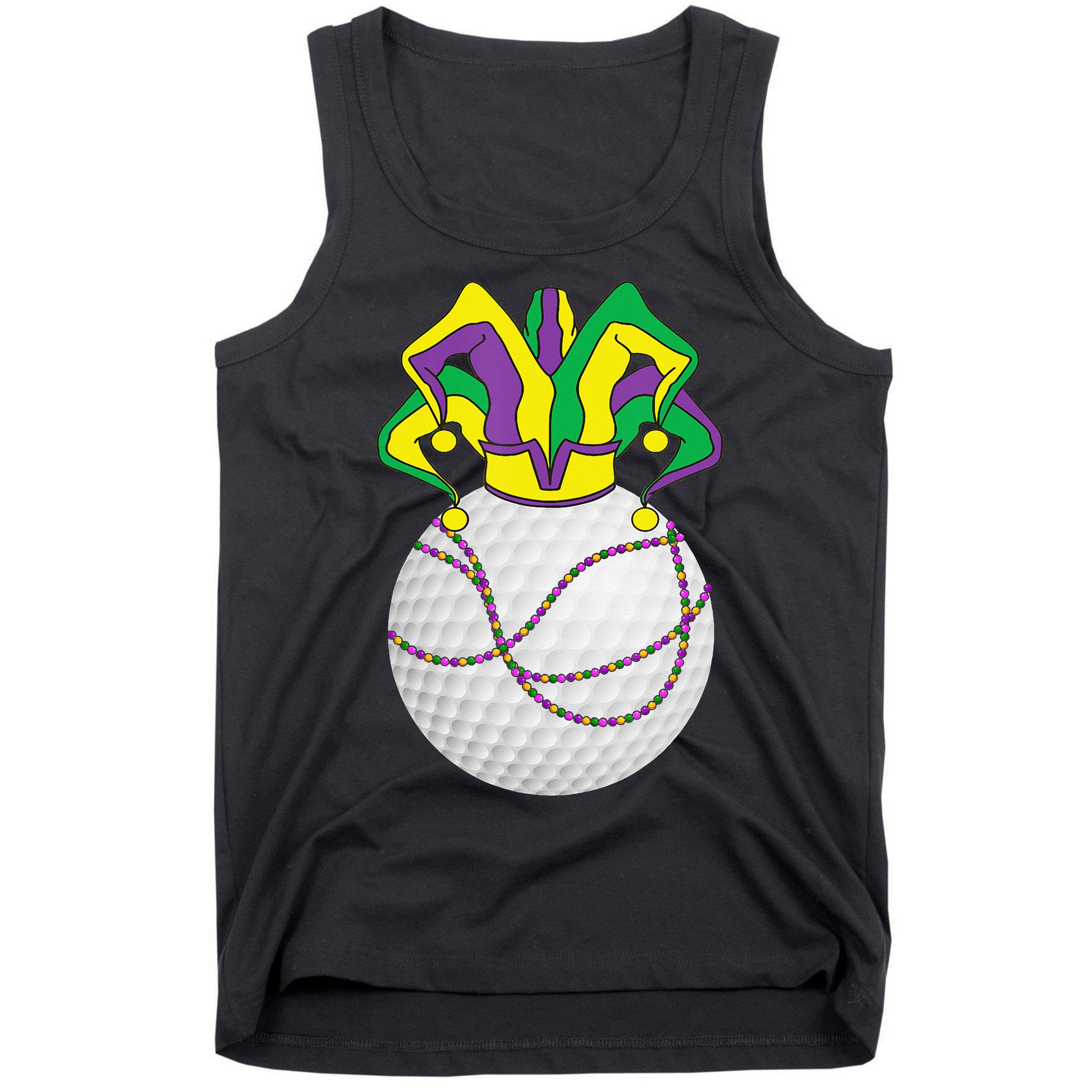 Mardi Gras Golf Jester Hat Funny Festival Party Tank Top