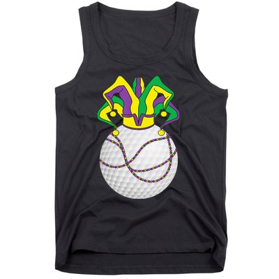 Mardi Gras Golf Jester Hat Funny Festival Party Tank Top