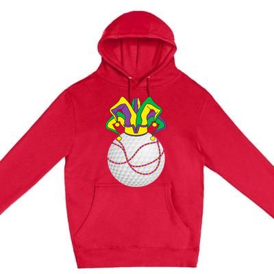 Mardi Gras Golf Jester Hat Funny Festival Party Premium Pullover Hoodie