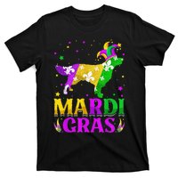 Mardi Gras Golden Retriever Dog Lover Carnival Jester T-Shirt