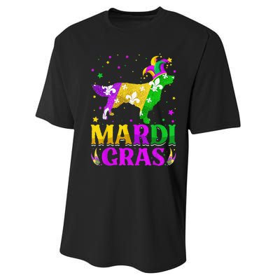 Mardi Gras Golden Retriever Dog Lover Carnival Jester Performance Sprint T-Shirt