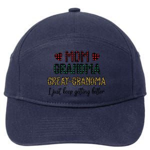 Mom Grandma Great Grandma 7-Panel Snapback Hat