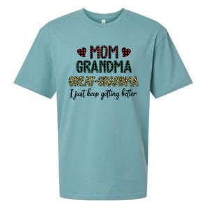 Mom Grandma Great Grandma Sueded Cloud Jersey T-Shirt