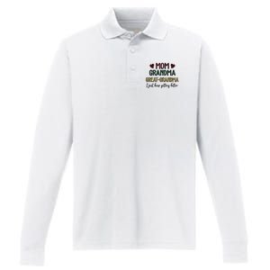 Mom Grandma Great Grandma Performance Long Sleeve Polo