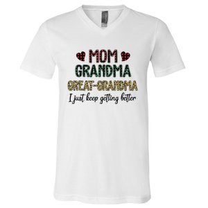 Mom Grandma Great Grandma V-Neck T-Shirt