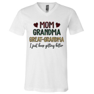 Mom Grandma Great Grandma V-Neck T-Shirt