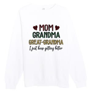 Mom Grandma Great Grandma Premium Crewneck Sweatshirt