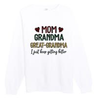 Mom Grandma Great Grandma Premium Crewneck Sweatshirt