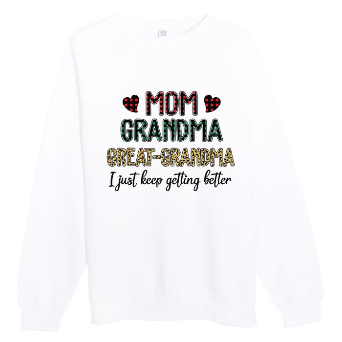 Mom Grandma Great Grandma Premium Crewneck Sweatshirt