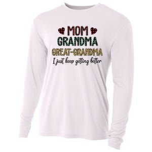 Mom Grandma Great Grandma Cooling Performance Long Sleeve Crew