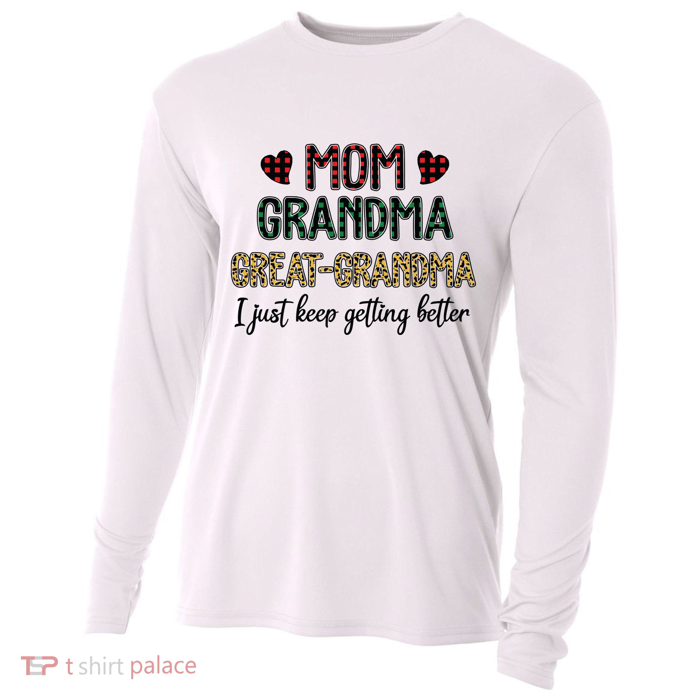 Mom Grandma Great Grandma Cooling Performance Long Sleeve Crew
