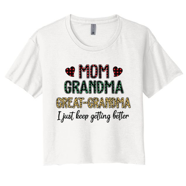 Mom Grandma Great Grandma Crop Top