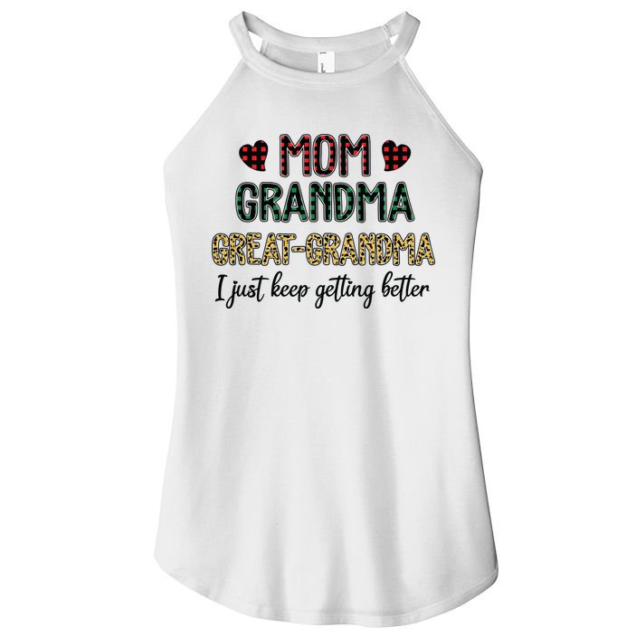 Mom Grandma Great Grandma Women's Perfect Tri Rocker Tank