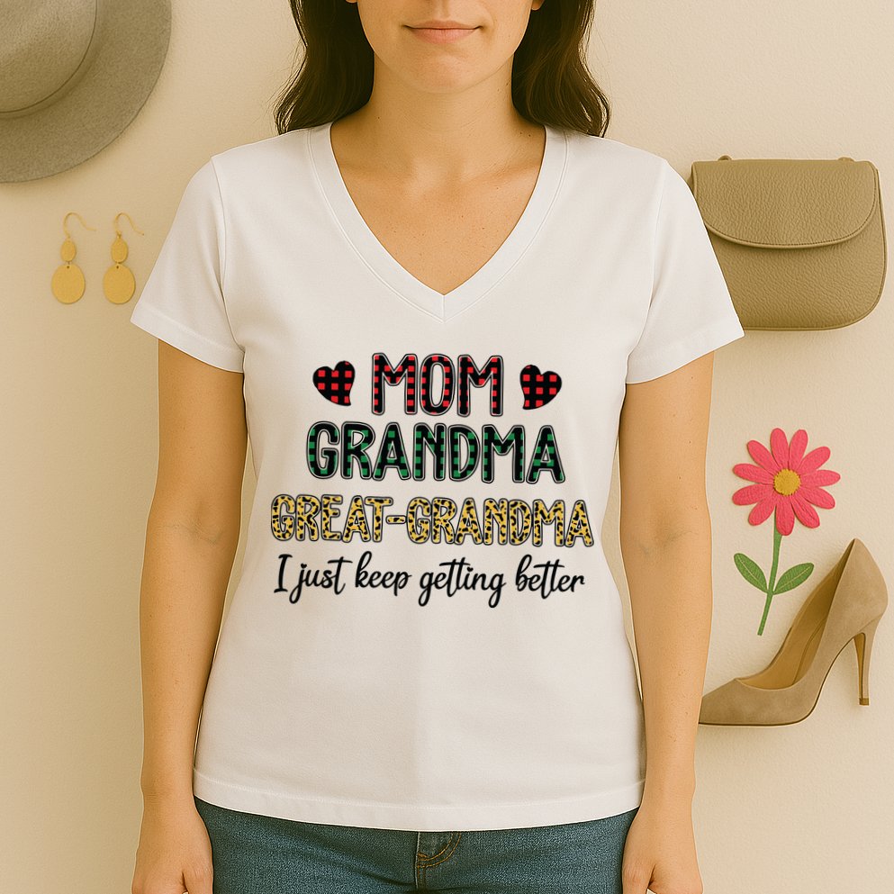 Mom Grandma Great Grandma Women's V-Neck T-Shirt