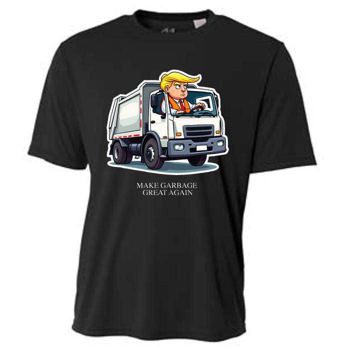 Make Garbage Great Again Funny Trump Garbage Truck Design Cooling Performance Crew T-Shirt