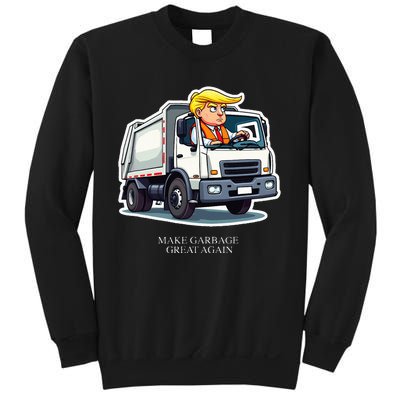 Make Garbage Great Again Funny Trump Garbage Truck Design Sweatshirt