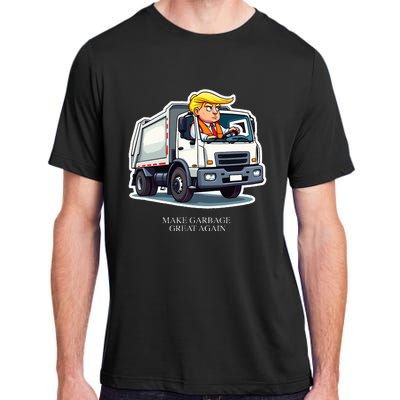 Make Garbage Great Again Funny Trump Garbage Truck Design Adult ChromaSoft Performance T-Shirt