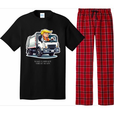 Make Garbage Great Again Funny Trump Garbage Truck Design Pajama Set