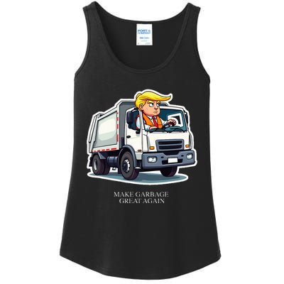 Make Garbage Great Again Funny Trump Garbage Truck Design Ladies Essential Tank