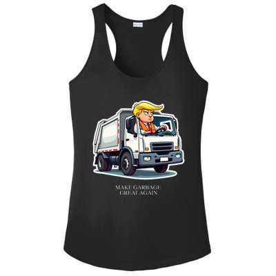 Make Garbage Great Again Funny Trump Garbage Truck Design Ladies PosiCharge Competitor Racerback Tank