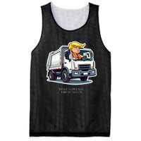 Make Garbage Great Again Funny Trump Garbage Truck Design Mesh Reversible Basketball Jersey Tank