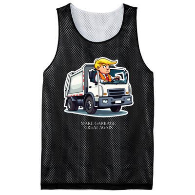 Make Garbage Great Again Funny Trump Garbage Truck Design Mesh Reversible Basketball Jersey Tank