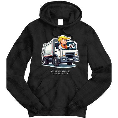 Make Garbage Great Again Funny Trump Garbage Truck Design Tie Dye Hoodie