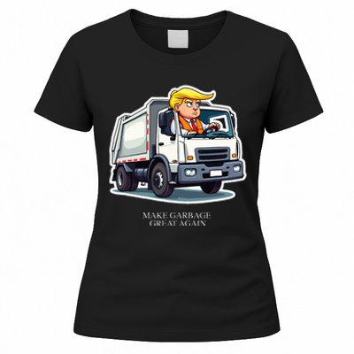 Make Garbage Great Again Funny Trump Garbage Truck Design Women's T-Shirt