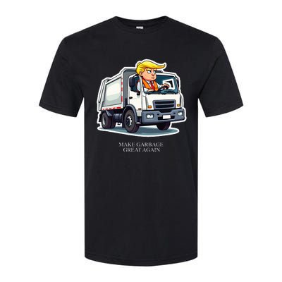 Make Garbage Great Again Funny Trump Garbage Truck Design Softstyle CVC T-Shirt