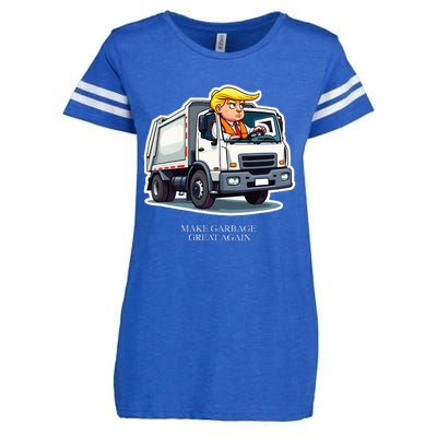 Make Garbage Great Again Funny Trump Garbage Truck Design Enza Ladies Jersey Football T-Shirt