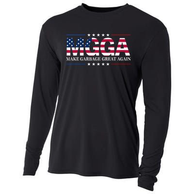 Make Garbage Great Again Election Funny Trump Supporters Cooling Performance Long Sleeve Crew