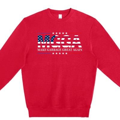 Make Garbage Great Again Election Funny Trump Supporters Premium Crewneck Sweatshirt