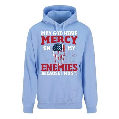 May god have mercy on my enemies because i wont Unisex Surf Hoodie