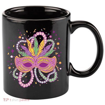 Mardi Gras Holiday 11oz C Handle Ceramic Mug