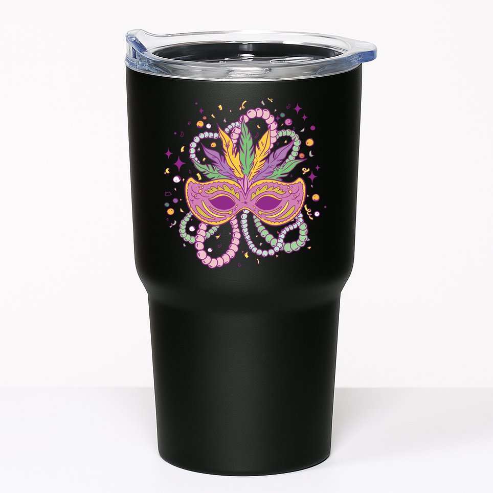 Mardi Gras Holiday Tumbler