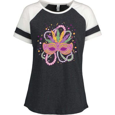 Mardi Gras Holiday Enza Ladies Jersey Colorblock Tee