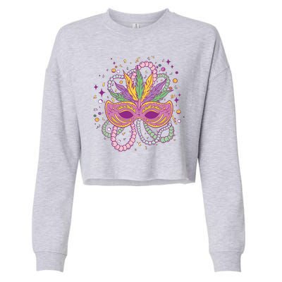 Mardi Gras Holiday Cropped Pullover Crew