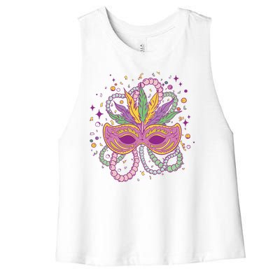 Mardi Gras Holiday Women's Racerback Cropped Tank