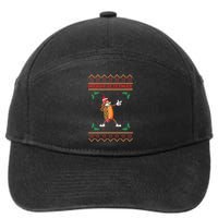 Merry Glizzmas Hot Ugly Christmas  7-Panel Snapback Hat