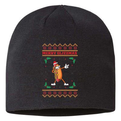 Merry Glizzmas Hot Ugly Christmas  Sustainable Beanie