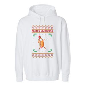 Merry Glizzmas Hot Ugly Christmas  Garment-Dyed Fleece Hoodie