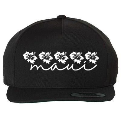 Maui Gift Hawaii Gift Family Vacation Hibiscus Wool Snapback Cap