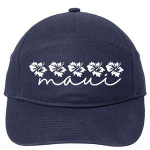 Maui Gift Hawaii Gift Family Vacation Hibiscus 7-Panel Snapback Hat